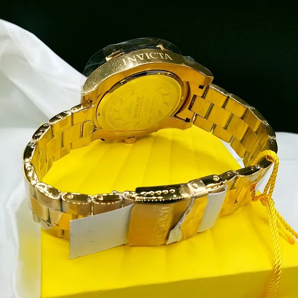 Invicta Bolt 25515 Men’s 52 mm Gold Stainless Steel Watch – New Open Box Quartz